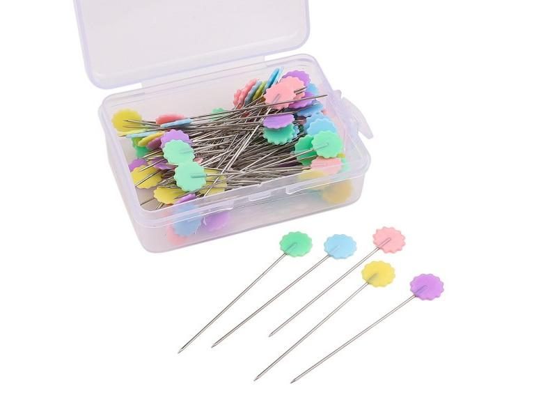 100Pcs Dressmaking Embroidery Patchwork Pins Stainless Steel Sewing Accessories Carousel 1
