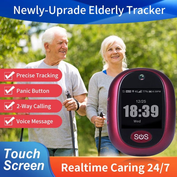 IP67 Waterproof 4G GSM Elderly Anti-Lost Tracker Touch Screen SOS Panic Butto... Carousel 2