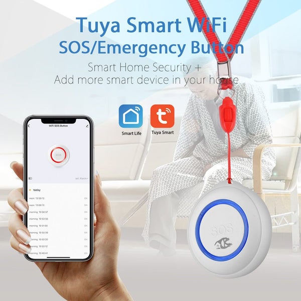 TUYA Smart WiFi Wireless SOS Emergency Home Burglar Alarm Sensor 2.4G Panic B... Carousel 7