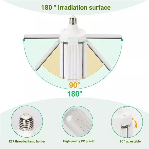 24W 36W 48W LED Light E27 Foldable Phyto Full Spectrum SMD2835 Bulb for Indoo... Carousel 7