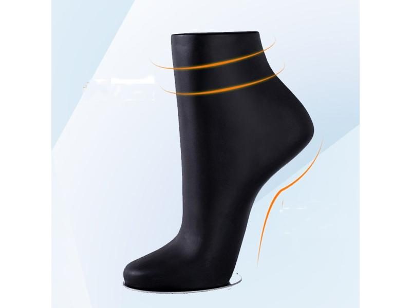 1 Pc Female Mannequin Feet Plastic Stand For Displaying Silk/Socks Black Foot Carousel 2
