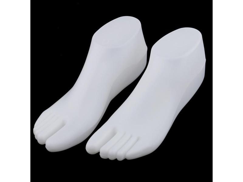 1Pair Female Thong Sandal Shoe Sock Foot Jewelry Display Holder 21cm Clear Carousel 1