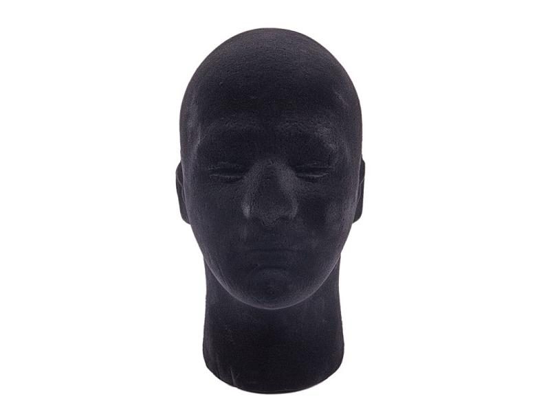 Male Mannequin Head Model With Wigs Glasses Cap Display Stand Black Carousel 2