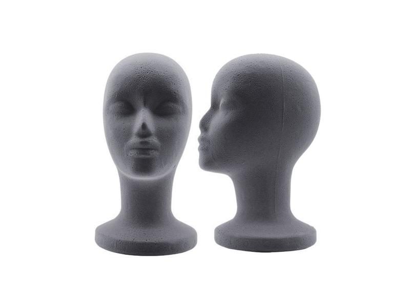 Female Foam Head Model Wig Hat Headwear Display Mount Styling Salon Mannequin Carousel 1