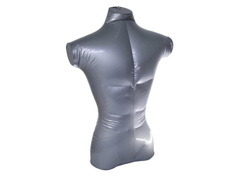 New PVC Inflatable Male Mannequin Torso Model Hook Show Silver Carousel 1