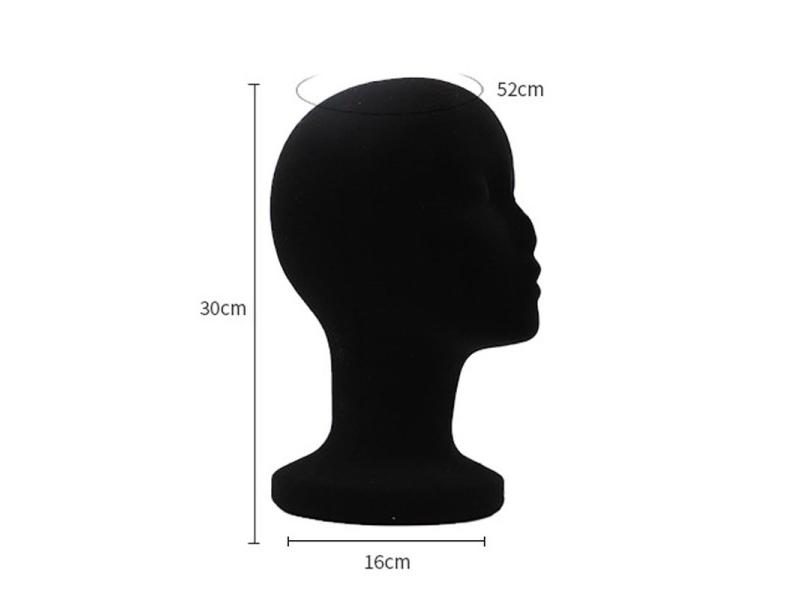 Black Woman Man Head Foam Mannequin Multi-Use Lightweight Wigs Glasses Cap Carousel 1