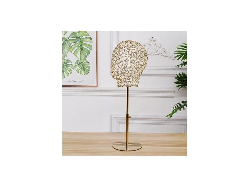 Male Female Kid Mannequin Head For Hat Display In Gold Metal Carousel 1