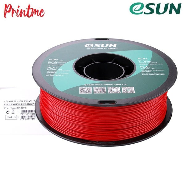 eSUN PLA+ FIRE ENGINE RED 1.75mm 3D PRINTER FILAMENT 1kg/2.2lbs Carousel 10