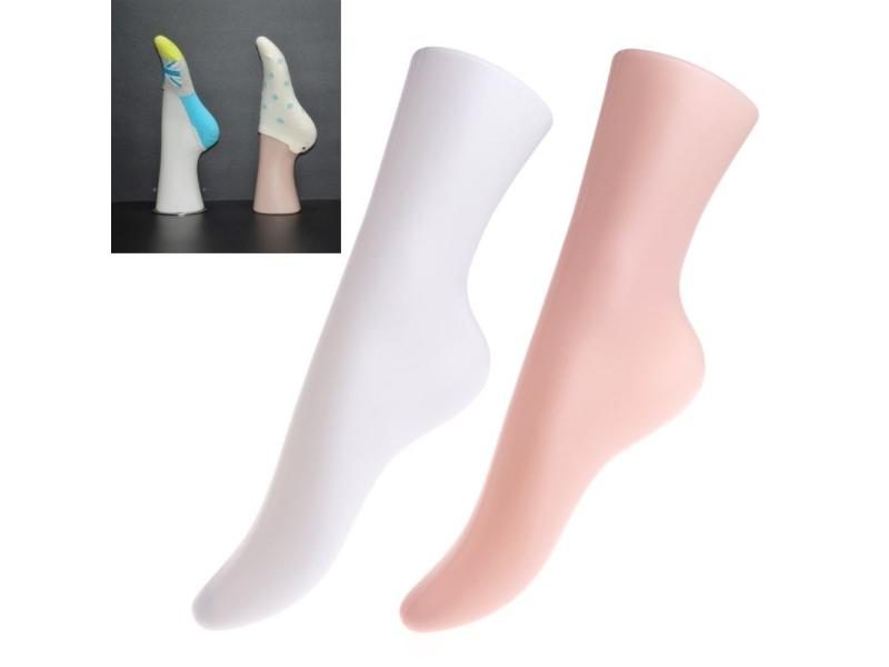 New Female Plastic Foot Sock Display Mold Short Stocking Shoes Mannequin Holder Carousel 2