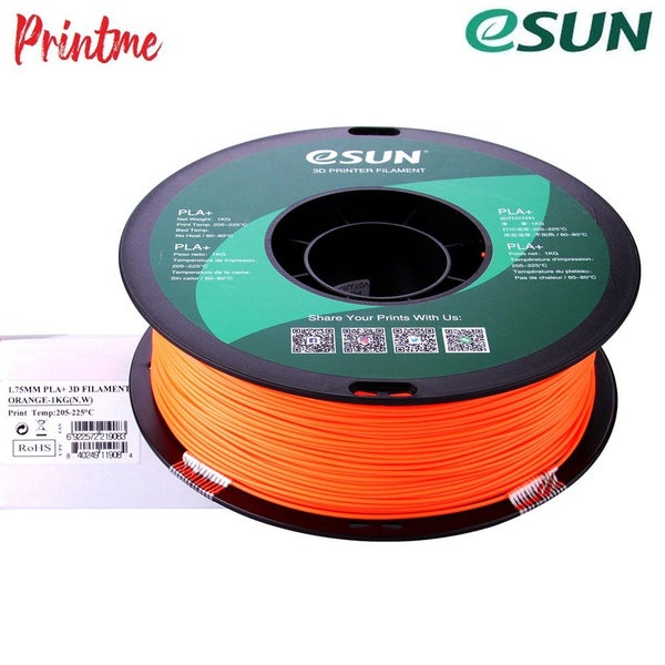 eSUN PLA+ ORANGE 1.75mm 3D PRINTER FILAMENT 1kg/2.2lbs Carousel 10