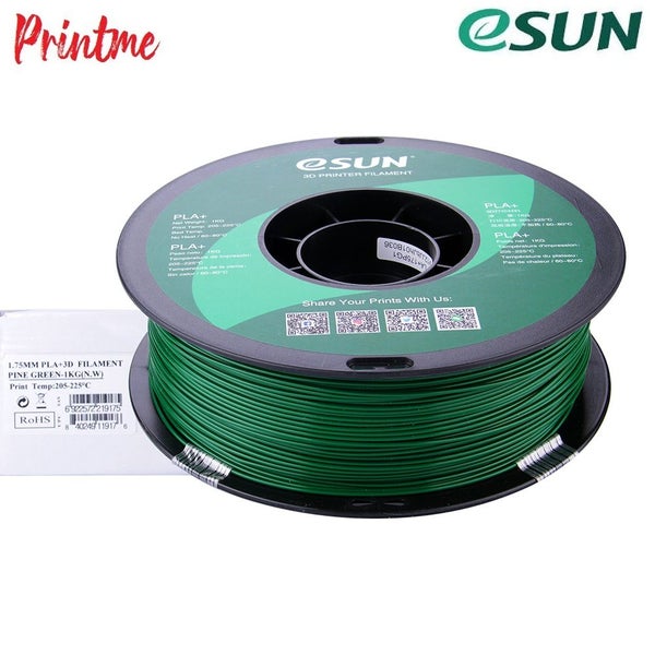 eSUN PLA+ PINE GREEN 1.75mm 3D PRINTER FILAMENT 1kg/2.2lbs Carousel 10