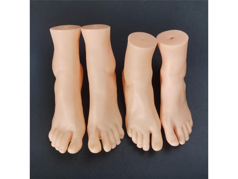 Simulation Mannequin Left And Right Feet Skin Color PVC Hard Foot Model Shoes Carousel 2