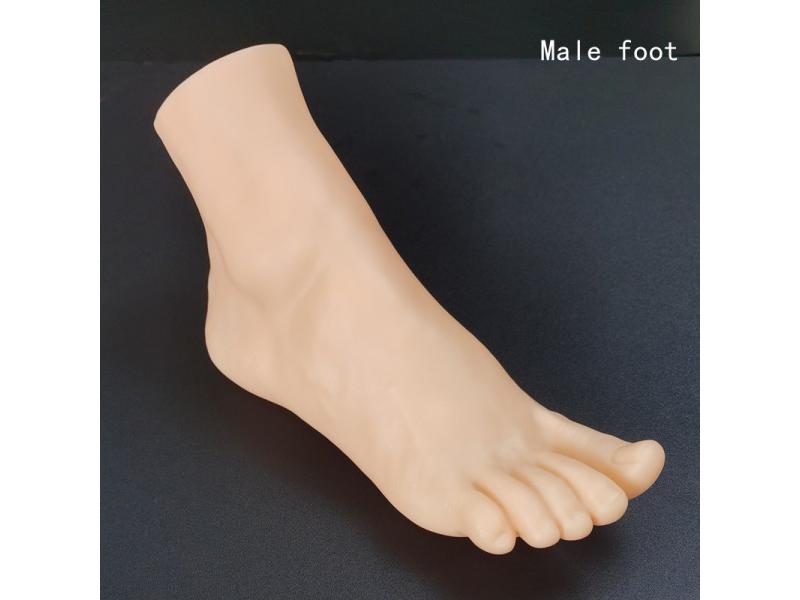 Simulation Mannequin Left And Right Feet Skin Color PVC Hard Foot Model Shoes Carousel 1