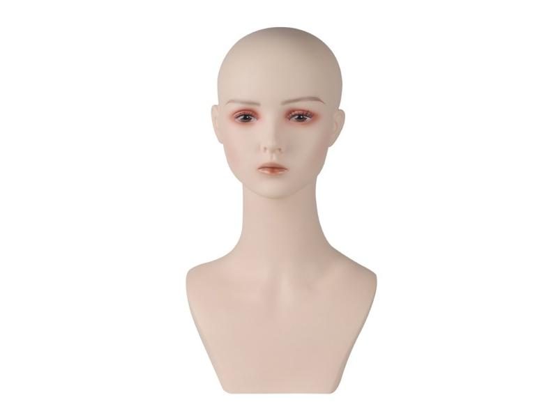 New PVC Female Mannequin Head For Display Wigs Hats Cap Headphone Scarf Carousel 1