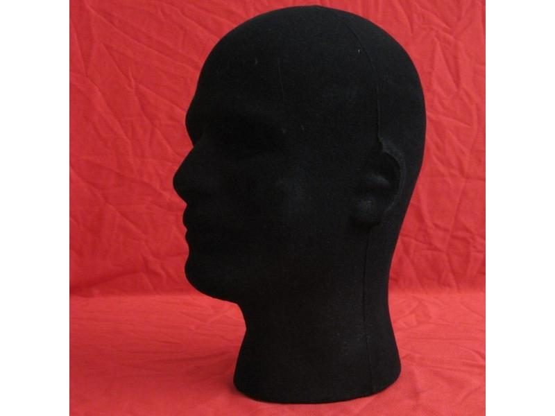 Black Mannequin Model Head With Glasses Stand Foam Flocking For Beauty Shop Carousel 2