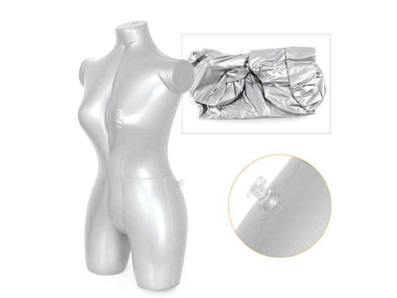 PVC Inflatable Female Full Body Mannequin For Clothing Display Carousel 2