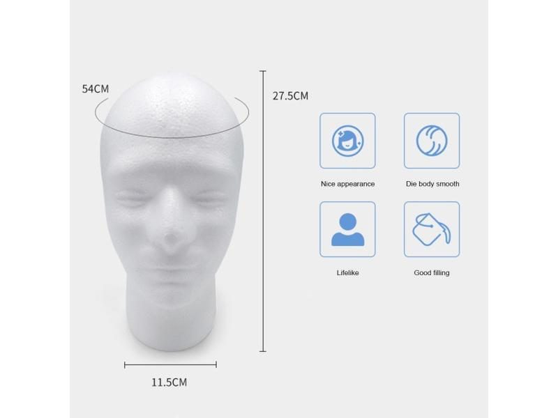 Practical Foam Flocking Head Mold Wigs Glasses Hat Scarf Display Holder Stand Carousel 1