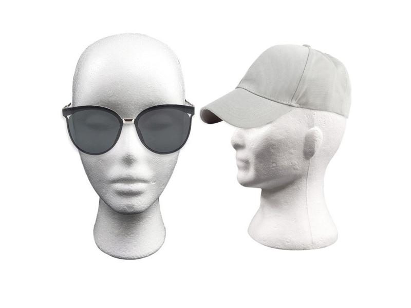 Female Head Model Mannequin For Hat Display Polystyrene Foam Carousel 2