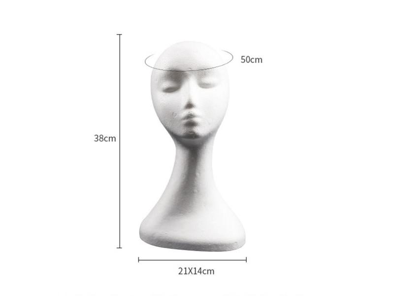 Female Head Model Mannequin For Hat Display Polystyrene Foam Carousel 1