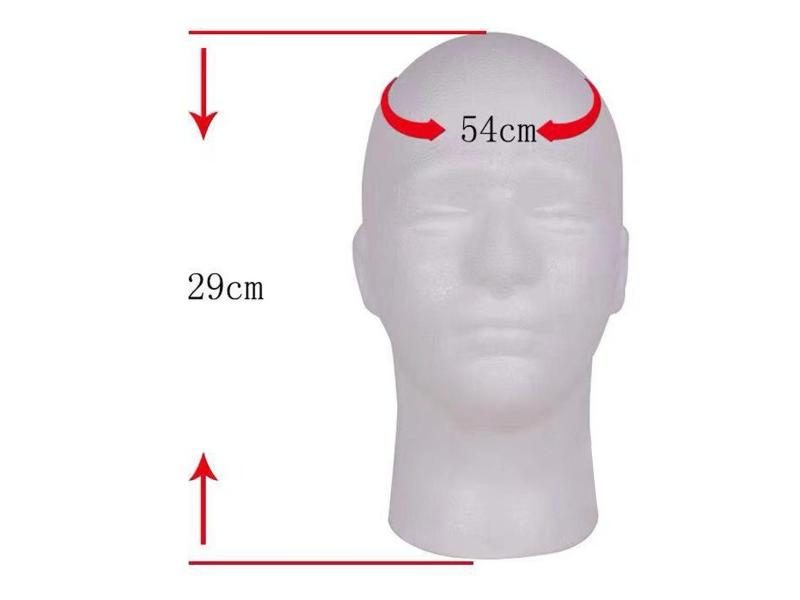 Male Foam Wig Head Portable White Stable Base Multi Purpose Lightweight Hat Carousel 1