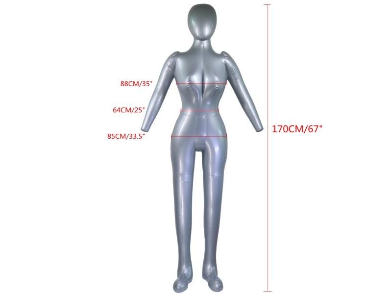 Inflatable Full Body Female Model With Arm Ladies Mannequin Window Display Carousel 1