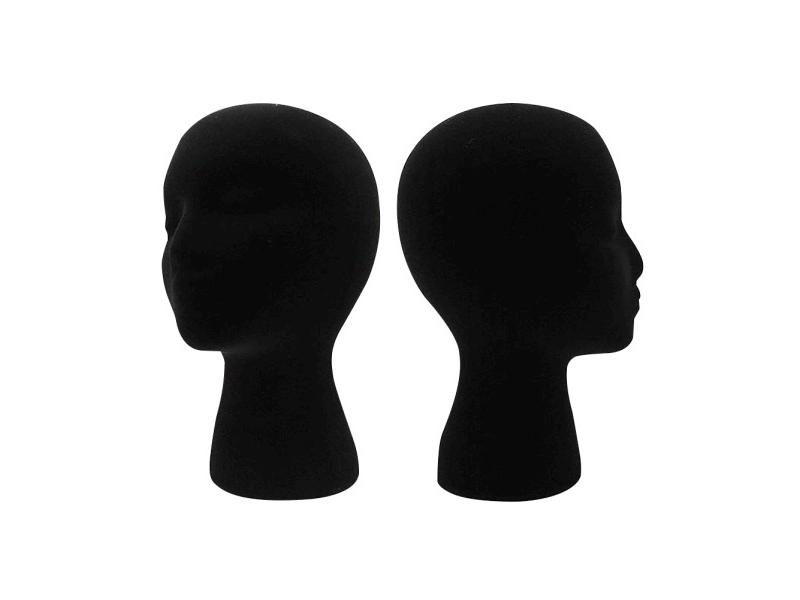 Female Mannequin Styling Head Mold With Wig Glasses Hair Accessories Holder Carousel 1