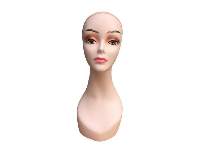 Women Wig Head Mannequin Female Manikin Display Training Model Hats Display Carousel 1