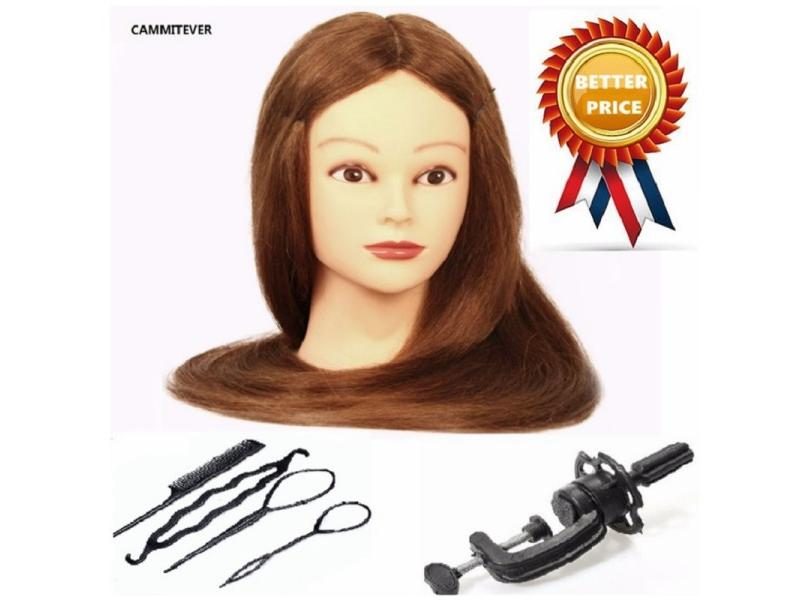 CAMMITEVER 20inch Blonde Hair Salon Wig For Woman Mannequin Styling Carousel 2
