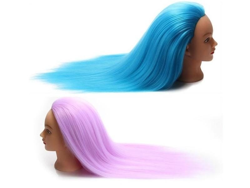 Hot Sale Mannequin Head Brown Hair Training Head Hairdress Doll Heads Carousel 2