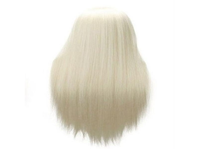 CAMMITEVER White Hair Mannequin Hairstyling Hairdressing Training Head White Carousel 2