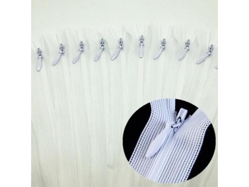 10pcs 3# White Nylon Invisible Soft Tulle Coil Chiffon Zipper Sewing Silk Carousel 1