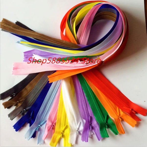 10pcs 3# White Nylon Invisible Soft Tulle Coil Chiffon Zipper Sewing Silk Carousel 2