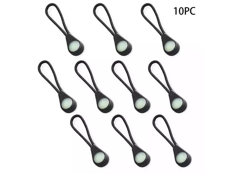 5/10pcs Luminous Zipper Pullers Glow In The Dark Night Outdoor Camping Hiking Carousel 1