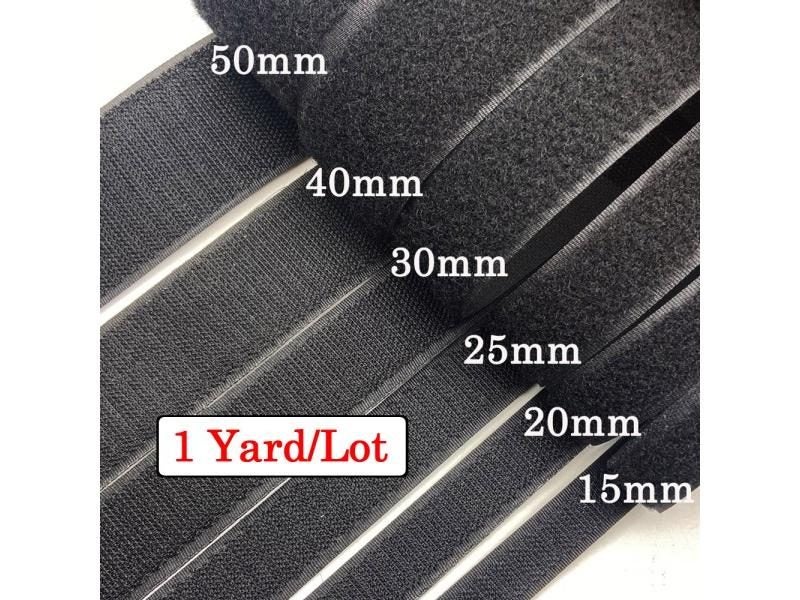 1 Pair 16 20 25 38 50 100mm Sewing On Hook Loop Tape DIY 1meter Carousel 2