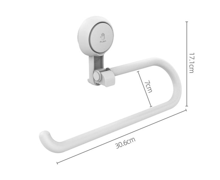Wall Mount Towel Rack Suction Cup Paper Towel Holder for Kitchen Paper Roll Carousel 2