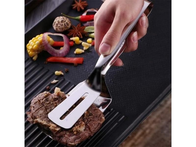 Meat Tool 304 Stainless Steel Steak Clip Pancake Fried Fish Barbecue Spatula Carousel 1