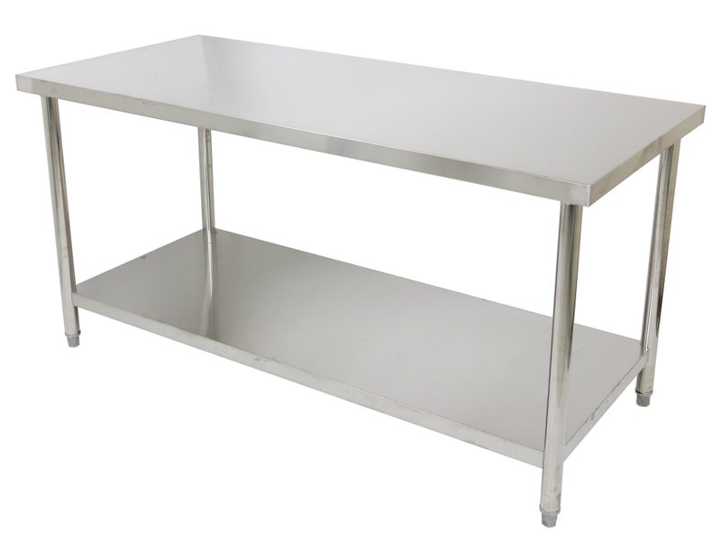 1.8m x 80cm Stainless Steel Commercial Work Bench with Lower Shelf Carousel 1