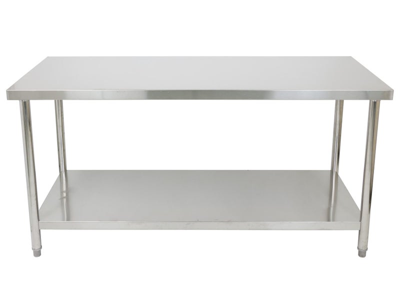1.8m x 80cm Stainless Steel Commercial Work Bench with Lower Shelf Carousel 2