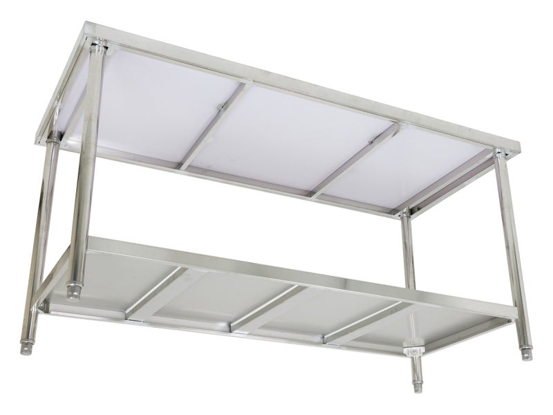1.8m x 80cm Stainless Steel Commercial Work Bench with Lower Shelf Carousel 3