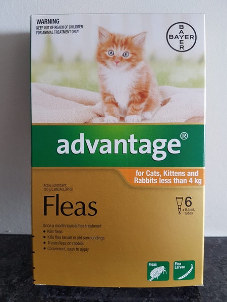 Advantage Under 4kg small cat 6 pack ( with afterpay) Carousel 1