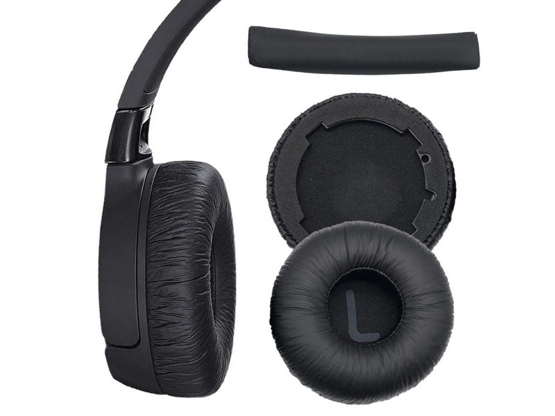 Replacement Ear Pads Headband Set for JBL Tune600BT T520BT T510BT T500BT - Black Carousel 1
