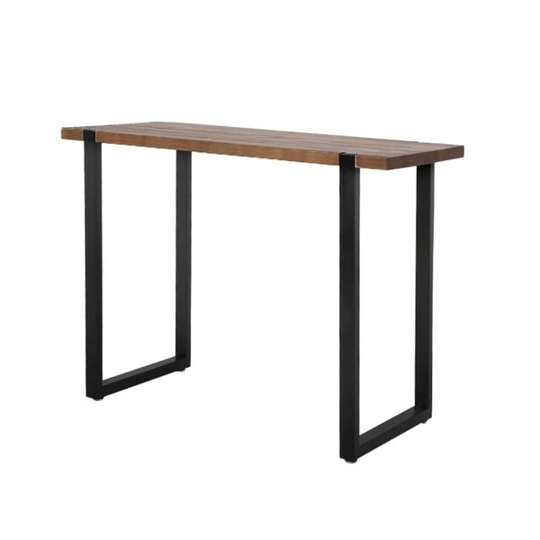High Bar Table Industrial Pub Table Solid Wood Kitchen Cafe Office Desk Carousel 1