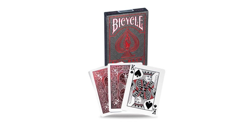 Bicycle Foil Metalluxe Playing Cards (Crimson) Carousel 1