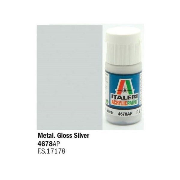 Vallejo by Italeri 4678AP Acrylic Paint Metal Gloss Silver Carousel 1