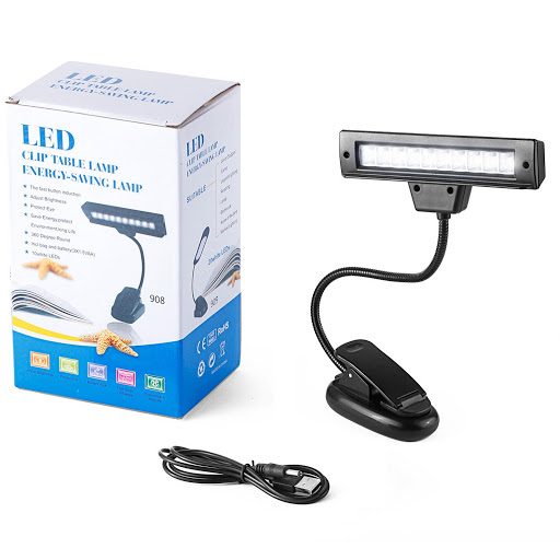 Clip-on LED Light lamp Flexible for Music Stand with Adapter Carousel 1