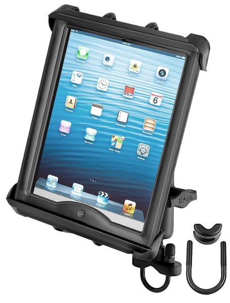 RAM-B-149Z-TAB8U :: RAM Tab-Tite Handlebar U-Bolt Mount for Large Tablets with Carousel 1