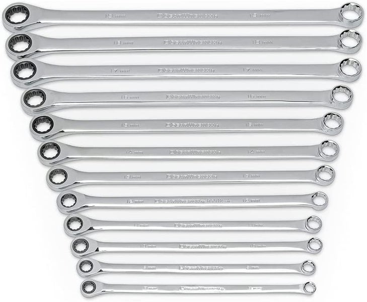 GEARWRENCH 12 Pc. 12 Point XL Double Box Ratcheting Metric Wrench Set - 85988 Carousel 1