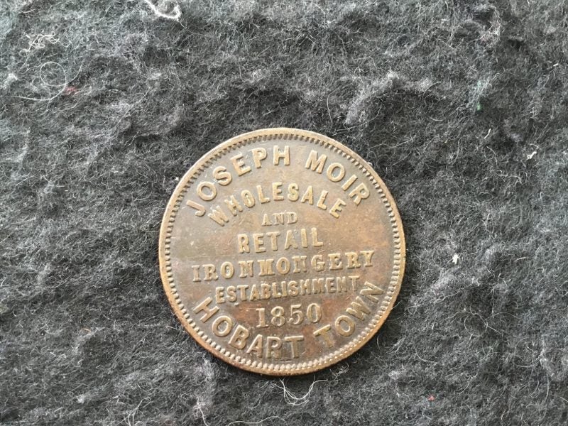 Australia Moir Hobart 1850 penny token Carousel 1