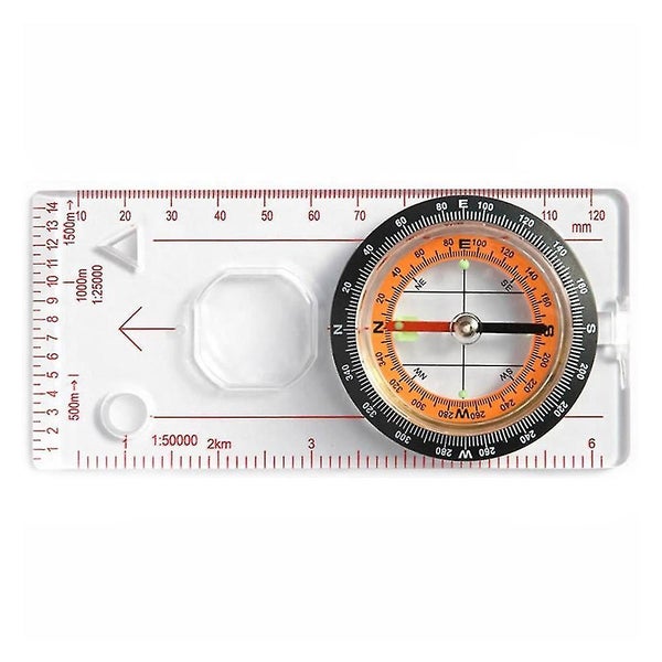 Compass Ruler Magnifier - Scout for Hiking, Camping, Boating, Orienteering Map Carousel 1