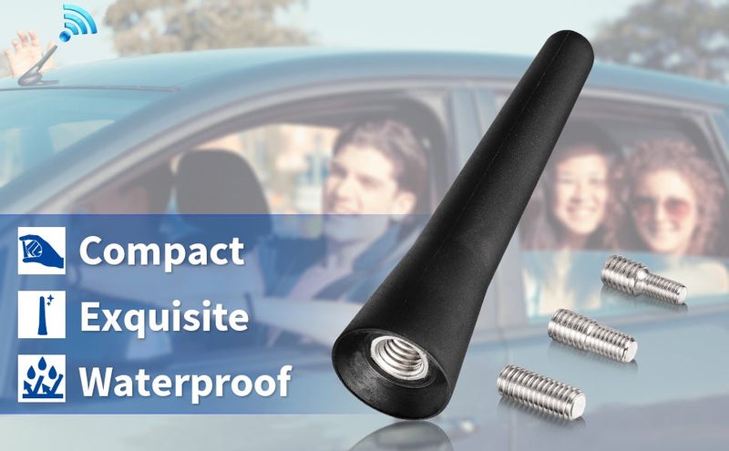 Universal Vehicle Roof Mount Short Antenna Mast 2.5 inch Rubber Car Antenna Repl Carousel 2